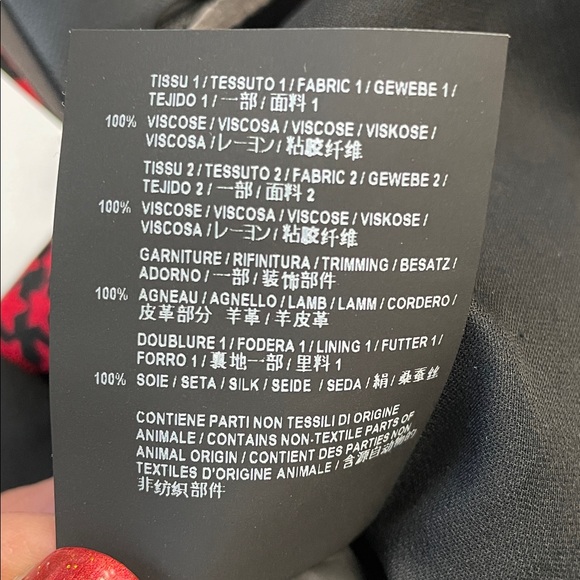 NWT Saint Laurent Paris Deep V Skater Mini Dress Star Print Red Black Sz 34 - Picture 15 of 15